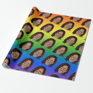 Kamala Harris Pride Holiday Cadeaupapier