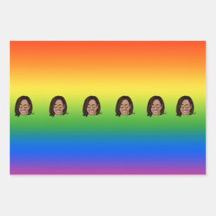 Kamala Harris Pride Holiday Inpakpapier Vel