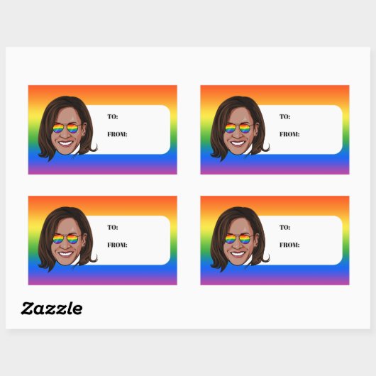 Kamala Harris Pride Holiday Rechthoekige Sticker (Vel)