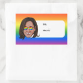 Kamala Harris Pride Holiday Rechthoekige Sticker (Tas)