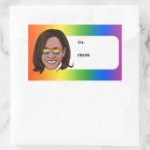 Kamala Harris Pride Holiday Rechthoekige Sticker (Tas)