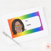 Kamala Harris Pride Holiday Rechthoekige Sticker (Envelop)