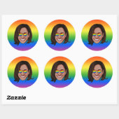 Kamala Harris Pride Holiday Ronde Sticker (Vel)
