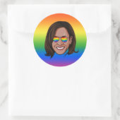 Kamala Harris Pride Holiday Ronde Sticker (Tas)