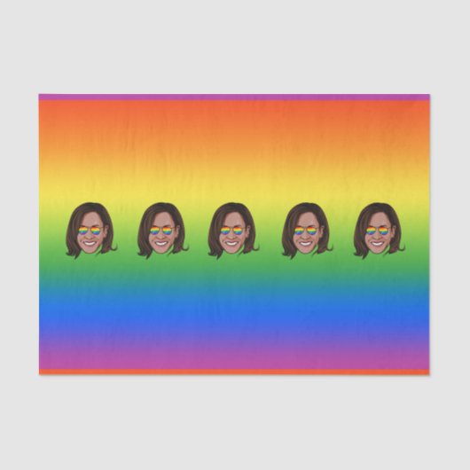 Kamala Harris Pride Holiday Tissuepapier (Voorkant)