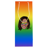 Kamala Harris Pride Holiday Wijn Cadeautas (Achterkant)