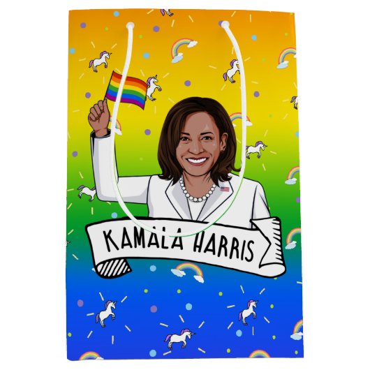 Kamala Harris Pride Medium Cadeauzakje (Voorkant)