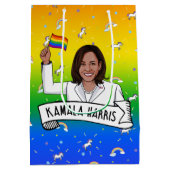 Kamala Harris Pride Medium Cadeauzakje (Achterkant)