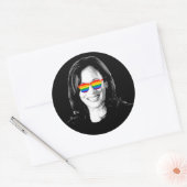 Kamala Harris Pride Ronde Sticker (Envelop)