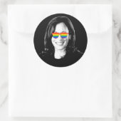Kamala Harris Pride Ronde Sticker (Tas)