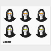 Kamala Harris Pride Ronde Sticker (Vel)