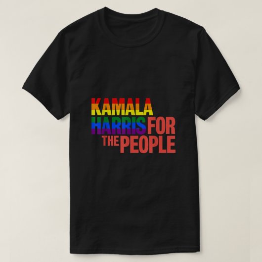 Kamala Harris Pride Shirt LGBT Gay Pride Rainbow (Design voorkant)