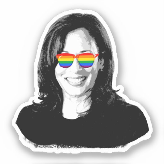 Kamala Harris Pride Sticker (Voorkant)
