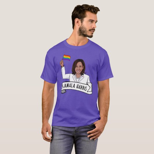 Kamala Harris Pride T-shirt (Voorkant volledig)