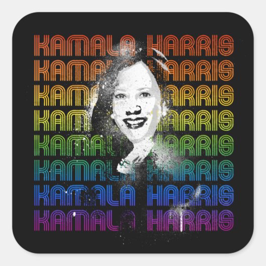 Kamala Harris Pride Vierkante Sticker (Voorkant)