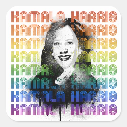 Kamala Harris Pride Vierkante Sticker (Voorkant)