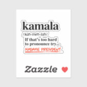 Kamala Harris - Probeer Madame President Sticker (Vel)