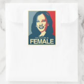 Kamala Harris Propaganda - De toekomst is Vrouw - Vierkante Sticker (Tas)