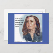 Kamala Harris & Quote Briefkaart (Voorkant / Achterkant)