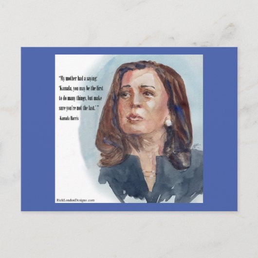 Kamala Harris & Quote Briefkaart (Voorkant)