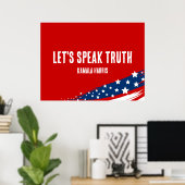 Kamala Harris Quote Spreek Waarheid Poster (Thuiskantoor)