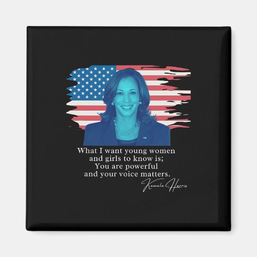 Kamala Harris Quote T-shirt Magneet (Voorkant)