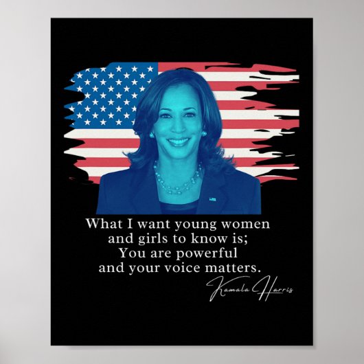 Kamala Harris Quote T-shirt Poster (Voorkant)
