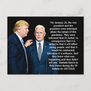 Kamala Harris Quote tijdens het VP-debat Briefkaart