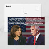 Kamala Harris Quote tijdens het VP-debat Briefkaart (Voorkant / Achterkant)