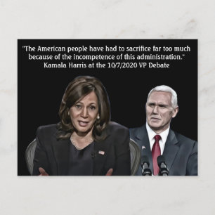 Kamala Harris Quote tijdens het VP-debat Briefkaart