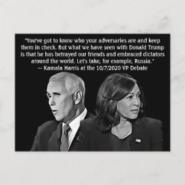 Kamala Harris Quote tijdens het VP-debat Briefkaart