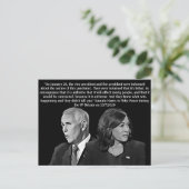 Kamala Harris Quote tijdens het VP-debat Briefkaart (Staand voorkant)