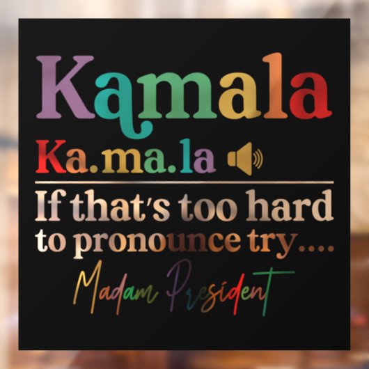 Kamala Harris Raamsticker (Vel 2)