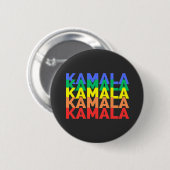 Kamala Harris Rainbow Button (Voorkant /achterkant)