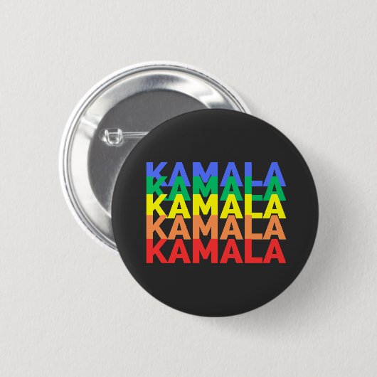 Kamala Harris Rainbow Button (Voorkant /achterkant)