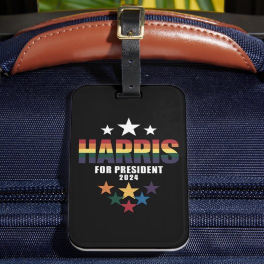 Kamala Harris Rainbow Gay Pride LGBT-verkiezingen  Bagagelabel (Voorkant Insitu 2)