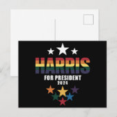 Kamala Harris Rainbow Gay Pride LGBT-verkiezingen  Briefkaart (Voorkant / Achterkant)