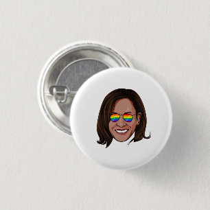 Kamala Harris regenboog zonnebril Ronde Button 3,2 Cm