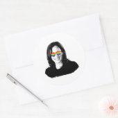 Kamala Harris regenboog zonnebril Ronde Sticker (Envelop)