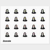 Kamala Harris regenboog zonnebril Ronde Sticker (Vel)