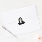 Kamala Harris regenboog zonnebril Ronde Sticker (Envelop)