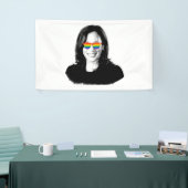 Kamala Harris regenboog zonnebril Spandoek (Beurs)