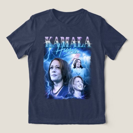 Kamala Harris Retro jaren 90 stijl Tri-Blend Shirt (Design voorkant)