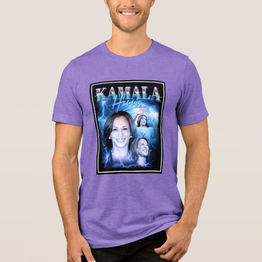Kamala Harris Retro jaren 90 stijl Tri-Blend Shirt (Voorkant)