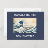 KAMALA HARRIS RIJDT OP DE BLAUWE GOLF 2024 BRIEFKAART (Voorkant / Achterkant)