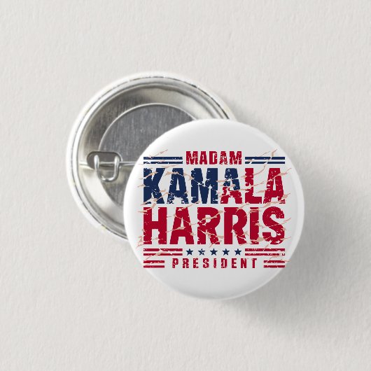 Kamala Harris Ronde Button 3,2 Cm (Voorkant /achterkant)