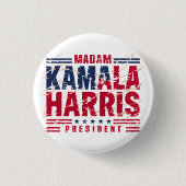 Kamala Harris Ronde Button 3,2 Cm (Voorkant)