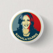 Kamala Harris Ronde Button 3,2 Cm (Voorkant)