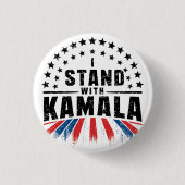 Kamala Harris Ronde Button 3,2 Cm (Voorkant)
