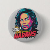 Kamala Harris Ronde Button 5,7 Cm (Voorkant)
